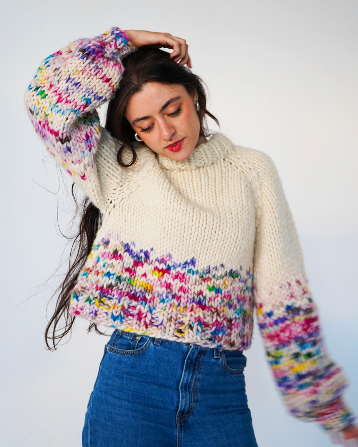 The Rainbow Sweater Kit x @paula.on.knits - Yummy Yarn Version