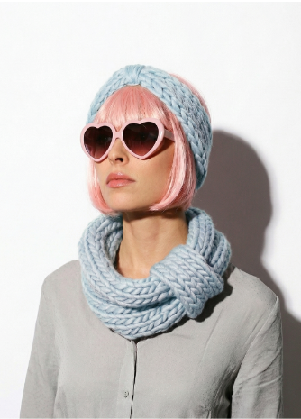 Blueberry Muffin Snood and Headband x @trustthemojo Kit - Yummy Yarn Version