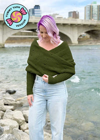 Easy Eyelet Sweater Scarf x @knitatude Kit - Yummy Yarn Fine Version