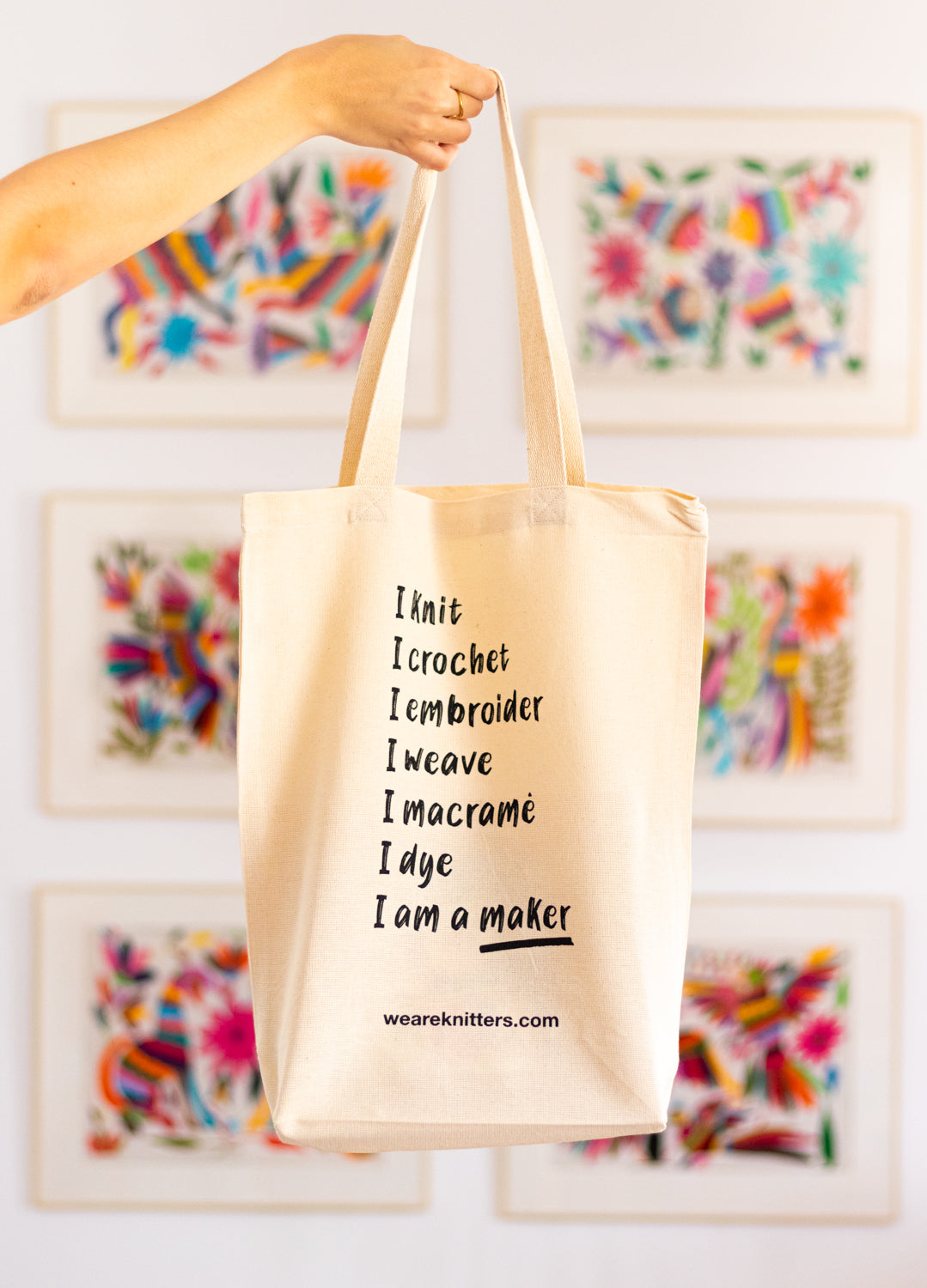Tote Bag I am a maker We Are Knitters
