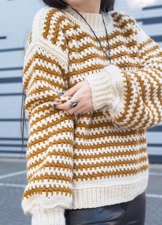 Stripe a Pose Sweater Kit x @crochethighway - Yummy Version