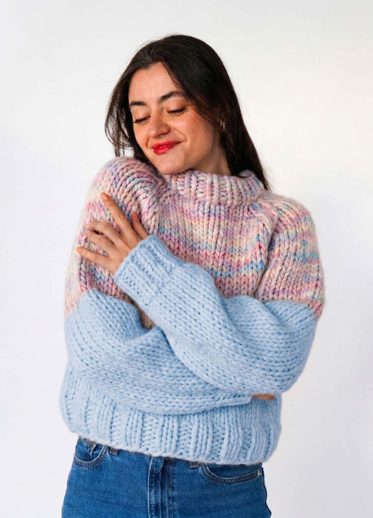 The Rainbow Sweater Kit x @paula.on.knits - Yummy Yarn Version